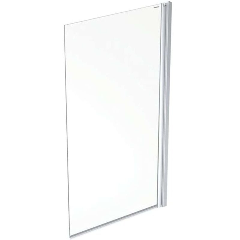 Geberit - geo - Paroi de baignoire 80 x 150 cm, argent/verre clair 560.118.00.2