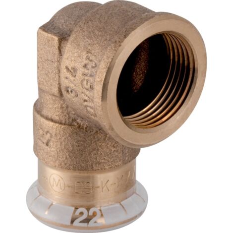 GEBERIT Gomito Misto 90° Femmina/Femmina Bronzo Ø22X3/4"F - 63855