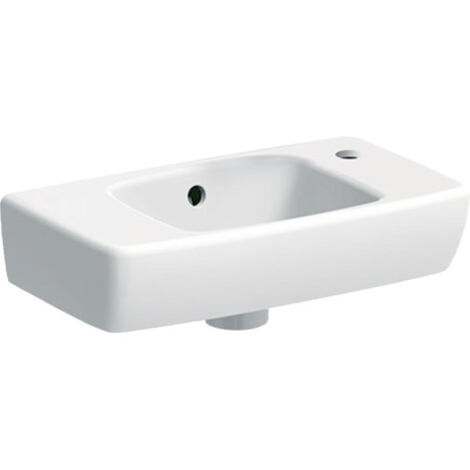 Geberit Handwaschbecken RENOVA COMPACT 450x250mm m ÜL Abl. li HL rechts weiß