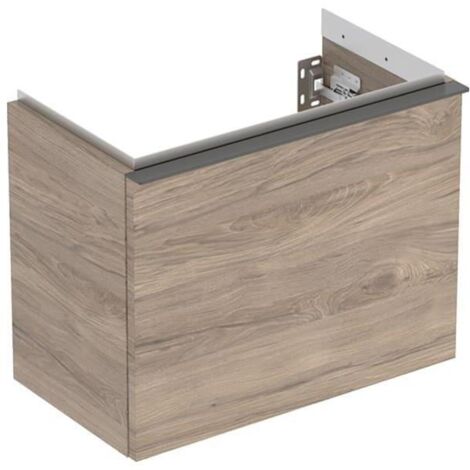 Geberit Handwaschbeckenunterschrank iCon 52x41,5x30,7cm, 1 La., nuss/Griff la. ma