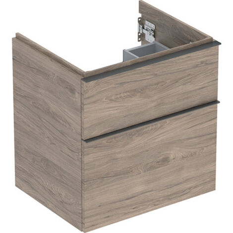 Geberit iCon armoire basse pour lavabo, 2 tiroirs, 59,2x61,5x47,6