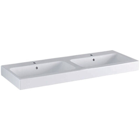 Geberit iCon Doppelwaschtisch 120x48,5cm weiß, 124120000