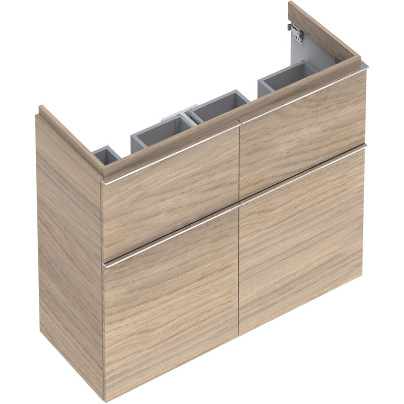 

Keramag iCon Double vanity unit 840520 1190x620x477mm, Alpine high gloss, color: Estructura de madera de roble natural / melamina - 841522000