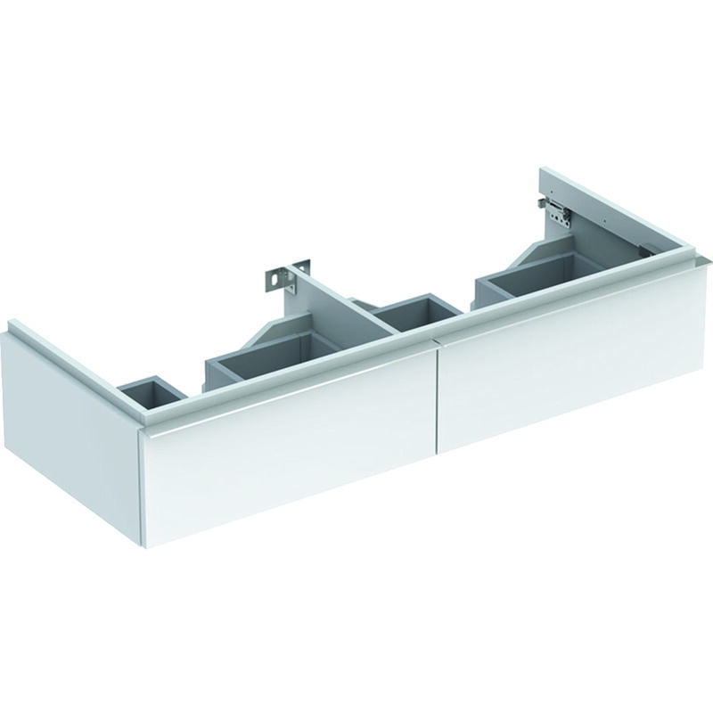 

iCon Double vanity unit 840220 1190x240x477mm, Alpine high gloss, color: lacado blanco mate - 841220000 - Keramag