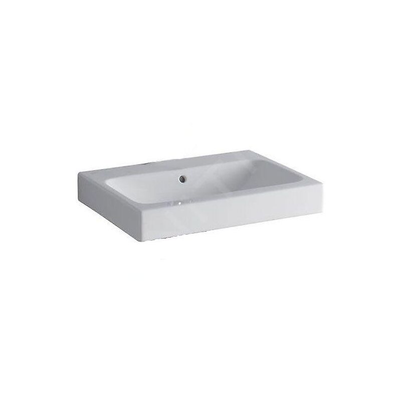 Geberit - iCon lavabo 60x48,5cm blanc, sans trou de robinetterie,
