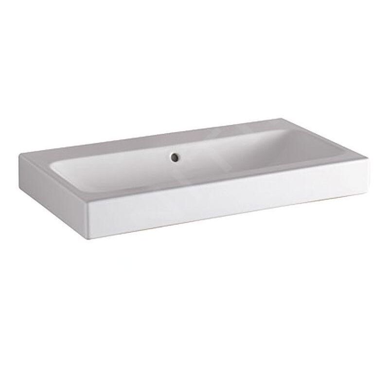 Geberit - iCon lavabo 750x485mm blanc, sans trou de robinetterie,