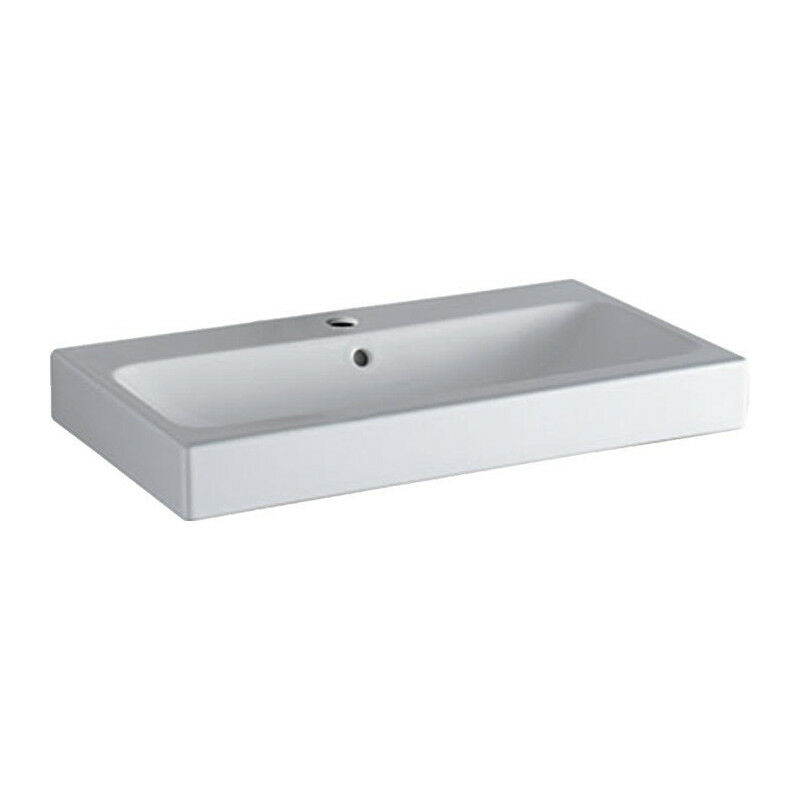 

Lavabo ICon con orificio para grifería, con rebosadero 750 x 485 mm blanco