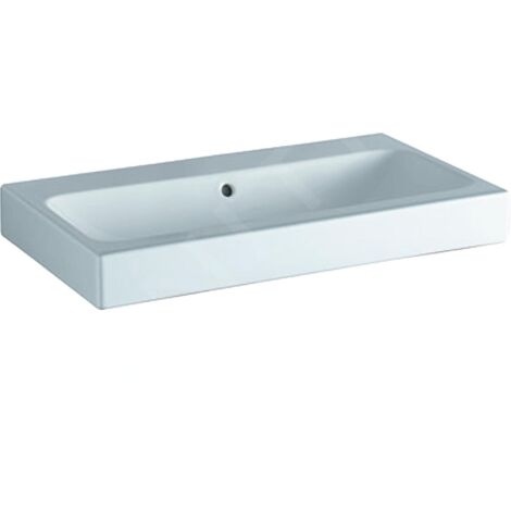 Geberit iCon lavabo 900x485mm blanc, sans trou de robinetterie,