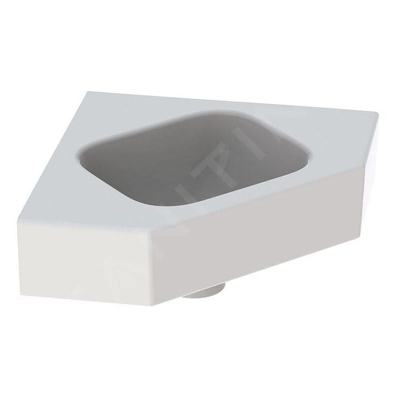 ICon - Lave-mains d'angle 460x330 mm, sans trou, sans trop-plein, blanc 124730000 - Geberit