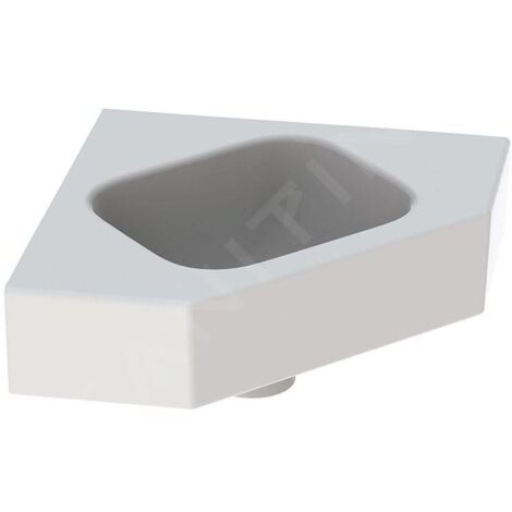 Geberit iCon - Lave-mains d'angle 460x330 mm, sans trou, sans trop-plein, blanc 124730000