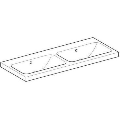 Geberit iCon Light Doppelwaschtisch, 120 cm x 48 cm, ohne