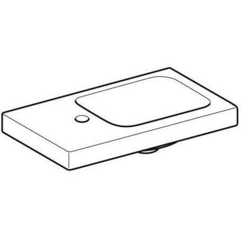 Geberit iCon Light Handwaschbecken, 53 cm x 31 cm, ohne Hahnloch,