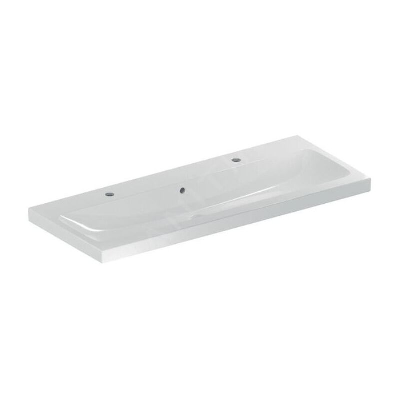 Keramag - Geberit iCon Light lavabo, 120 cm x 48 cm, avec 2 trous pour
