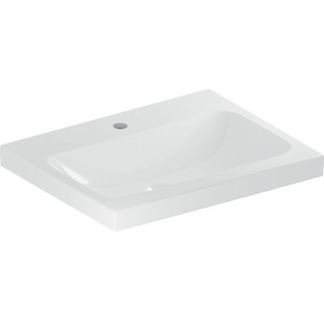 Geberit iCon Light lavabo, 60 cm x 48 cm, avec trou pour