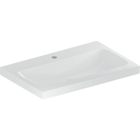 Geberit iCon Light lavabo, 75 cm x 48 cm, avec trou pour