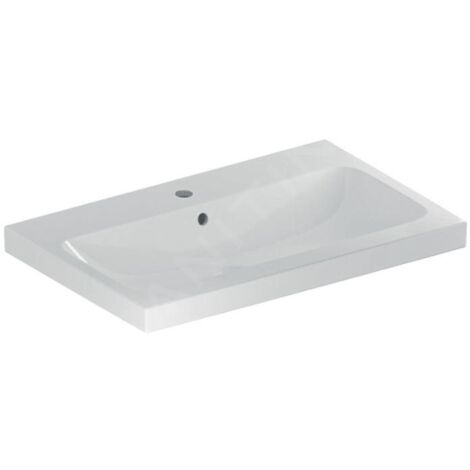 Geberit iCon Light lavabo à poser, 75 cm x 48 cm, avec trou pour