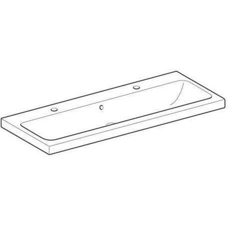 Geberit iCon Light Waschtisch, 120 cm x 48 cm, mit 2 Hahnlöcher,