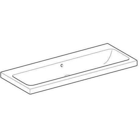 Geberit iCon Light Waschtisch, 120 cm x 48 cm, ohne Hahnloch, mit