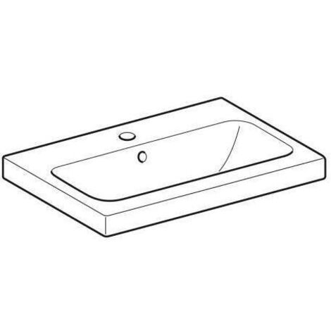 Geberit iCon Light Waschtisch, 60 cm x 42 cm, mit Hahnloch, mit