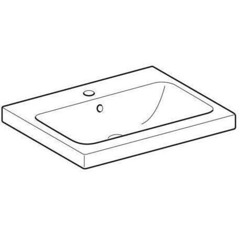 Geberit iCon Light Waschtisch, 60 cm x 48 cm, mit Hahnloch, mit