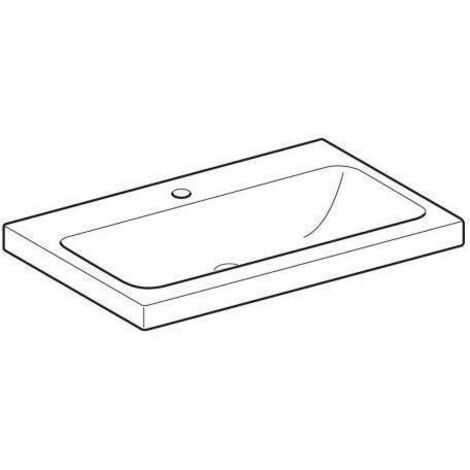Geberit iCon Light Waschtisch, 75 cm x 48 cm, mit Hahnloch, ohne
