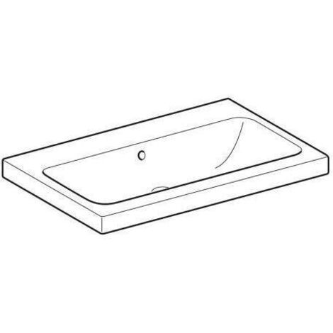 Geberit iCon Light Waschtisch, 75 cm x 48 cm, ohne Hahnloch, mit