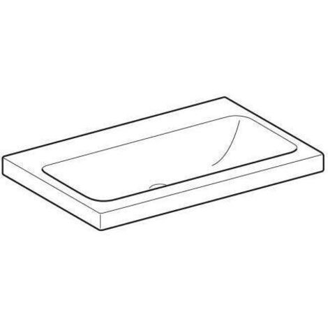 Geberit iCon Light Waschtisch, 75 cm x 48 cm, ohne Hahnloch, ohne