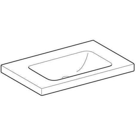 Geberit iCon Light Waschtisch, 75 cm x 48 cm, ohne Hahnloch, ohne