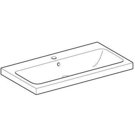 Geberit iCon Light Waschtisch, 90 cm x 48 cm, mit Hahnloch, mit