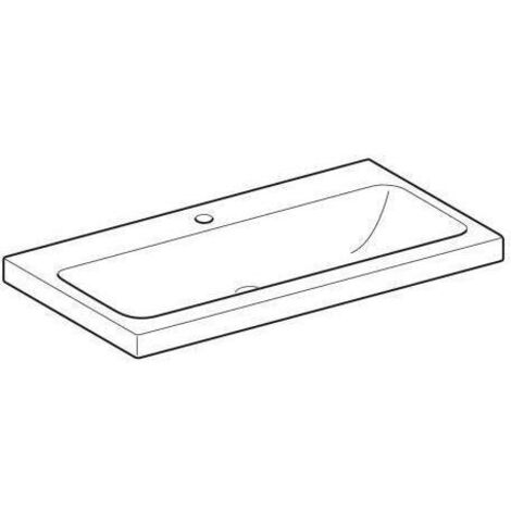 Geberit iCon Light Waschtisch, 90 cm x 48 cm, mit Hahnloch, ohne