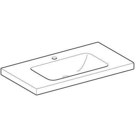 Geberit iCon Light Waschtisch, 90 cm x 48 cm, mit Hahnloch, ohne