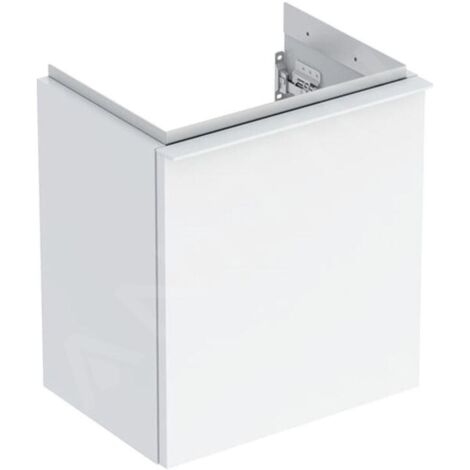 Geberit iCon - Meuble lavabo 37x42x28 mm, 1 porte, charnières à droite, blanc brillant 502.300.01.1