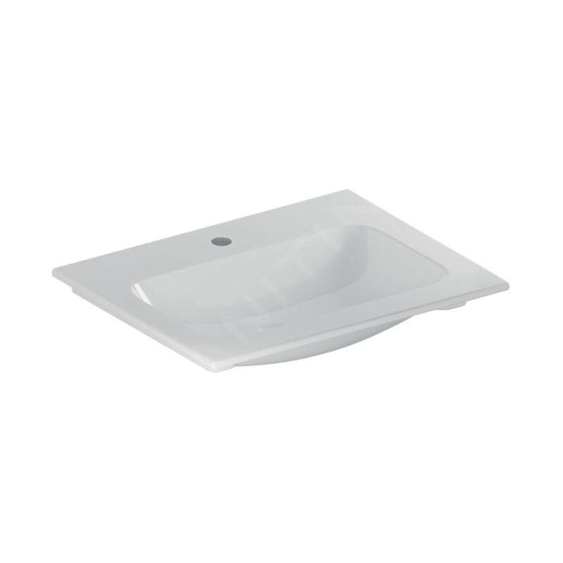 Geberit - iCon - Meuble-lavabo 600x480x130 mm, sans trop-plein, avec trou pour robinetterie, blanc 501.843.00.1