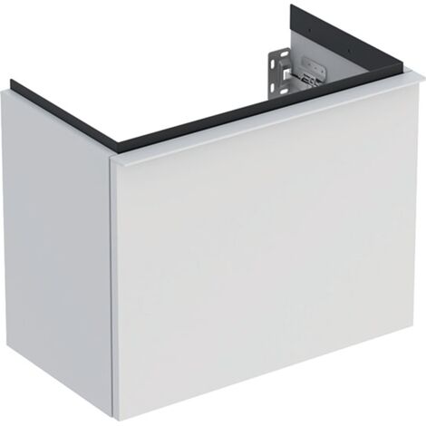 Geberit iCon Meuble sous-lavabo pour lavabo, 1 tiroir, 52x41,5x30,7 cm, 502302, Coloris: Façade/carcasse : blanc/lacqué mat, poignée : blanc/poudré mat - 502.302.01.3