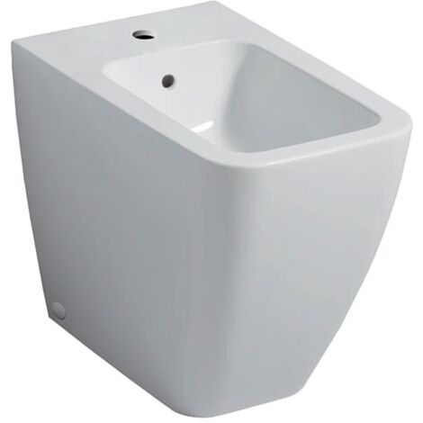 Geberit ICON SQUARE bidet a pavimento, con foro rubinetteria, troppopieno e fissaggi nascosti, colore bianco finitura lucido 231950000