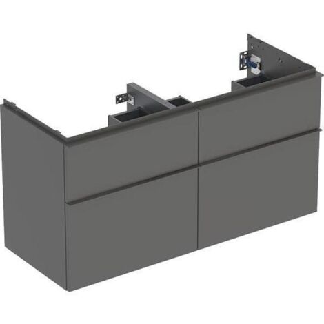 Geberit iCon Unterschrank für Doppelwaschtisch, 4 Schubladen,