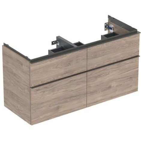 Geberit iCon Unterschrank für Doppelwaschtisch, 4 Schubladen,