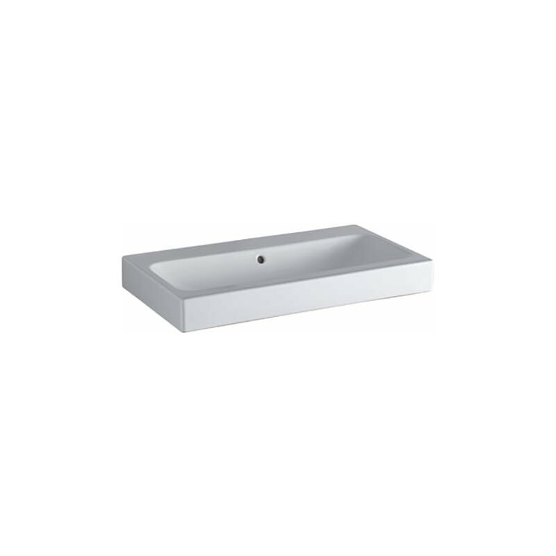 

Lavabo iCon 750x485mm blanco, 124078 sin orificio para el grifo, color: Blanco, con KeraTect - 124078600 - Keramag