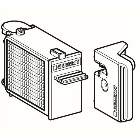 Geberit – Insertion avec filtre céramique alvéolé pour module – Plaque de commande WC – Extraction des odeurs – Environnement frais et agréable
