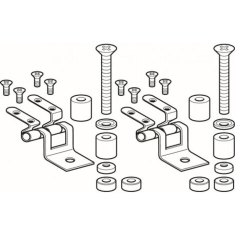 Geberit Jeu de charnières pour abattant WC Courreges, 596240000, 596240000