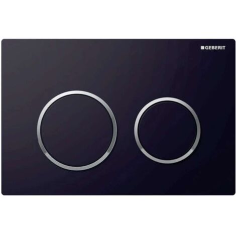 Geberit Kappa21 - Control de descarga, negro/cromo brillante 115.240.KM.1