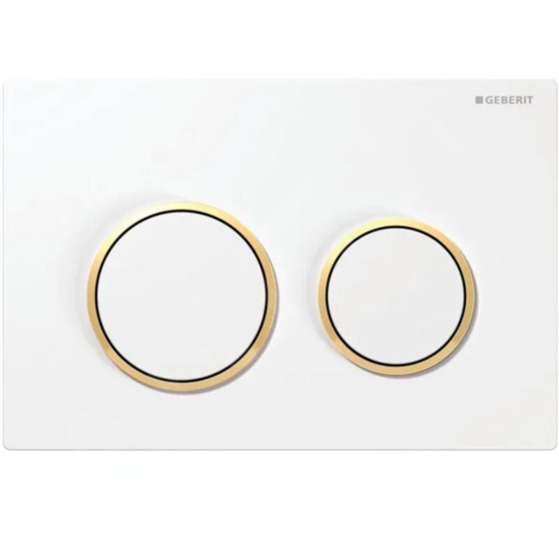 Kappa21 - Plaque de déclenchement, blanc / doré 115.240.KK.1 - Geberit