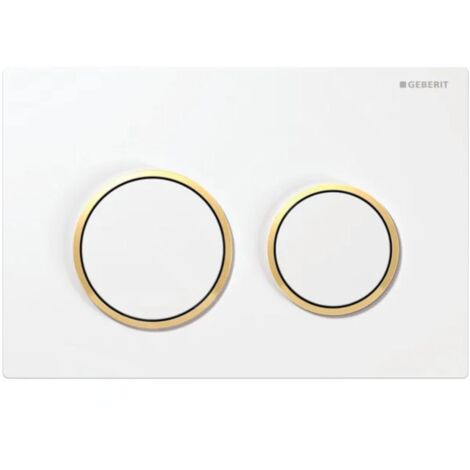 Geberit Kappa21 - Plaque de déclenchement, blanc / doré 115.240.KK.1