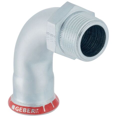 Geberit Mapress C-Stahl Übergangsbogen 90 Grad mit Außengewinde d 15mm, R 1/2″