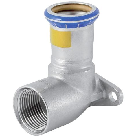 Geberit Mapress Edelstahl Anschlusswinkel 90 Grad, Gas, d 18mm, Rp 1/2", L1 4,3cm