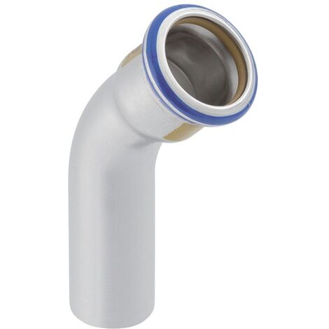 Geberit Mapress Edelstahl Bogen mit Einschubende, Gas, 45 Grad, d 76,1mm
