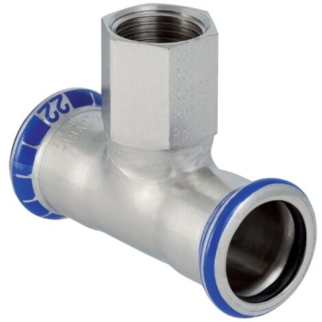 15,18,22,28,35 mm, Geberit Mapress Edelstahl T-Stück mit Innengewinde IG