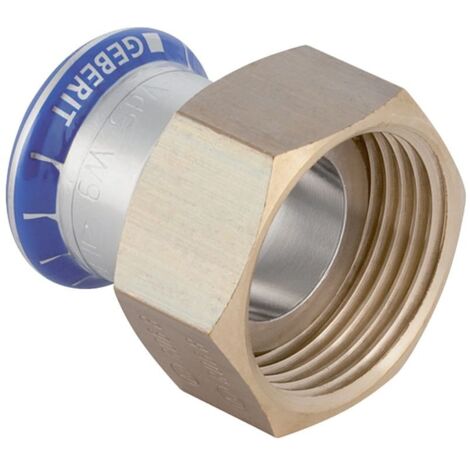 Geberit Mapress Edelstahl Übergang mit Überwurfmutter d 15mm, di 13mm, G 3/4″