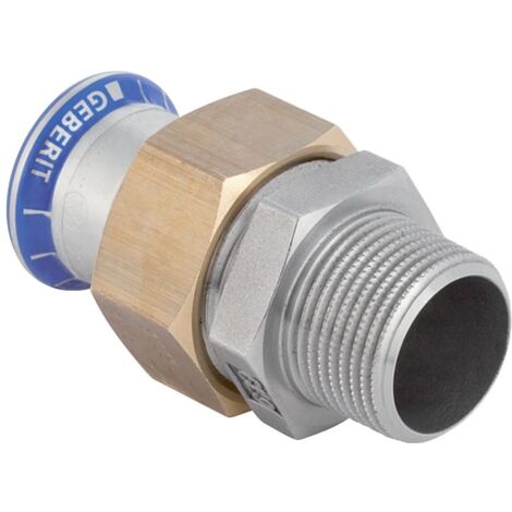 Geberit Mapress Edelstahl Übergangsverschraubung mit Außengewinde d 54mm, R 2″