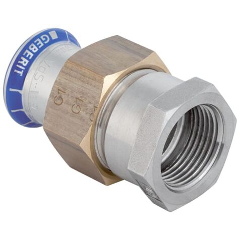 Geberit Mapress Edelstahl Übergangsverschraubung mit Innengewinde d 18mm, Rp 3/4″